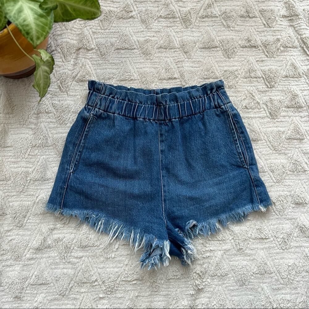 Urban Outfitters BDG Frayed Denim Pull-On High Rise Shorts